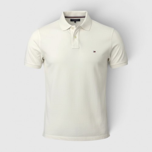 Tommy Hilfiger Ανδρική Λευκή Polo Μπλούζα L / Pre-Owned